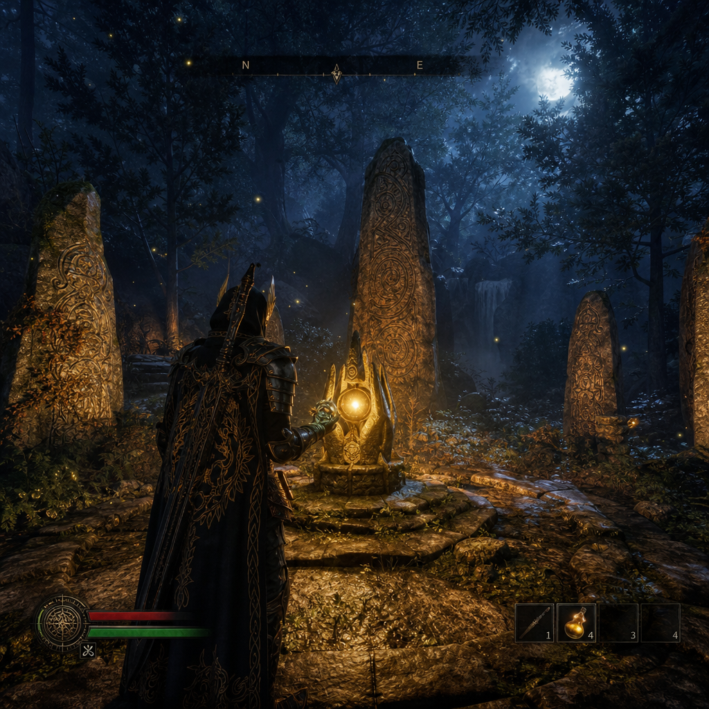 Concept art of a quiet forest clearing